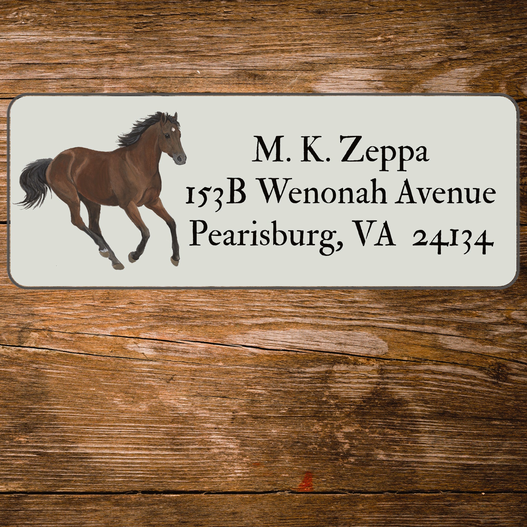 Thoroughbred Return Address Label