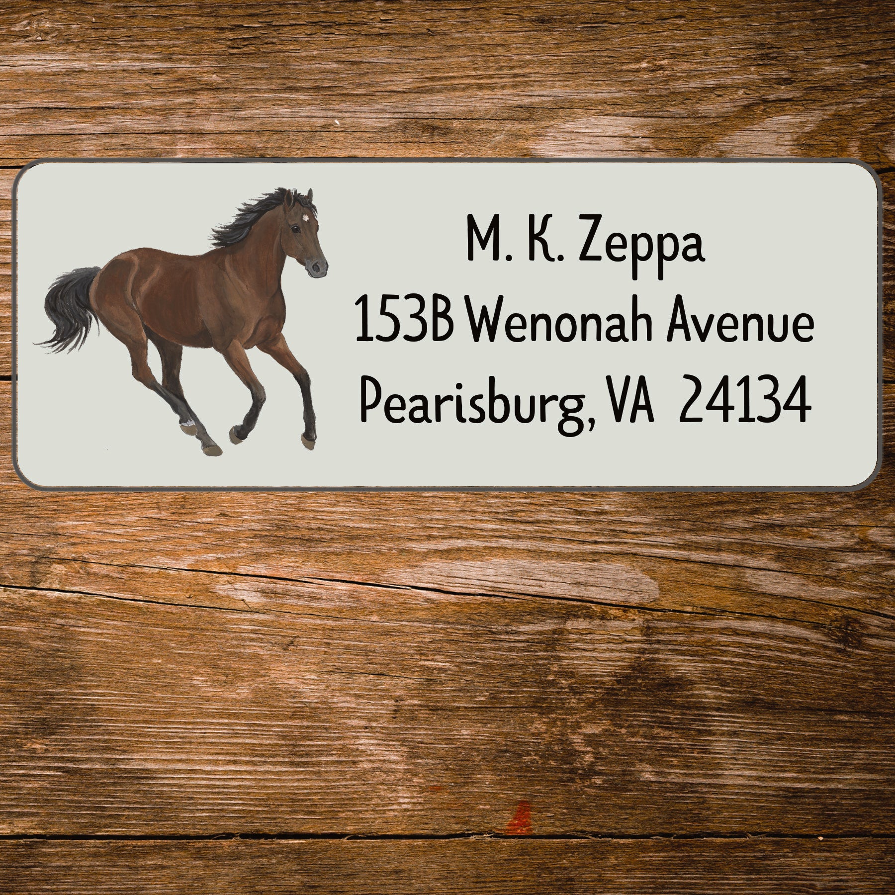 Thoroughbred Return Address Label