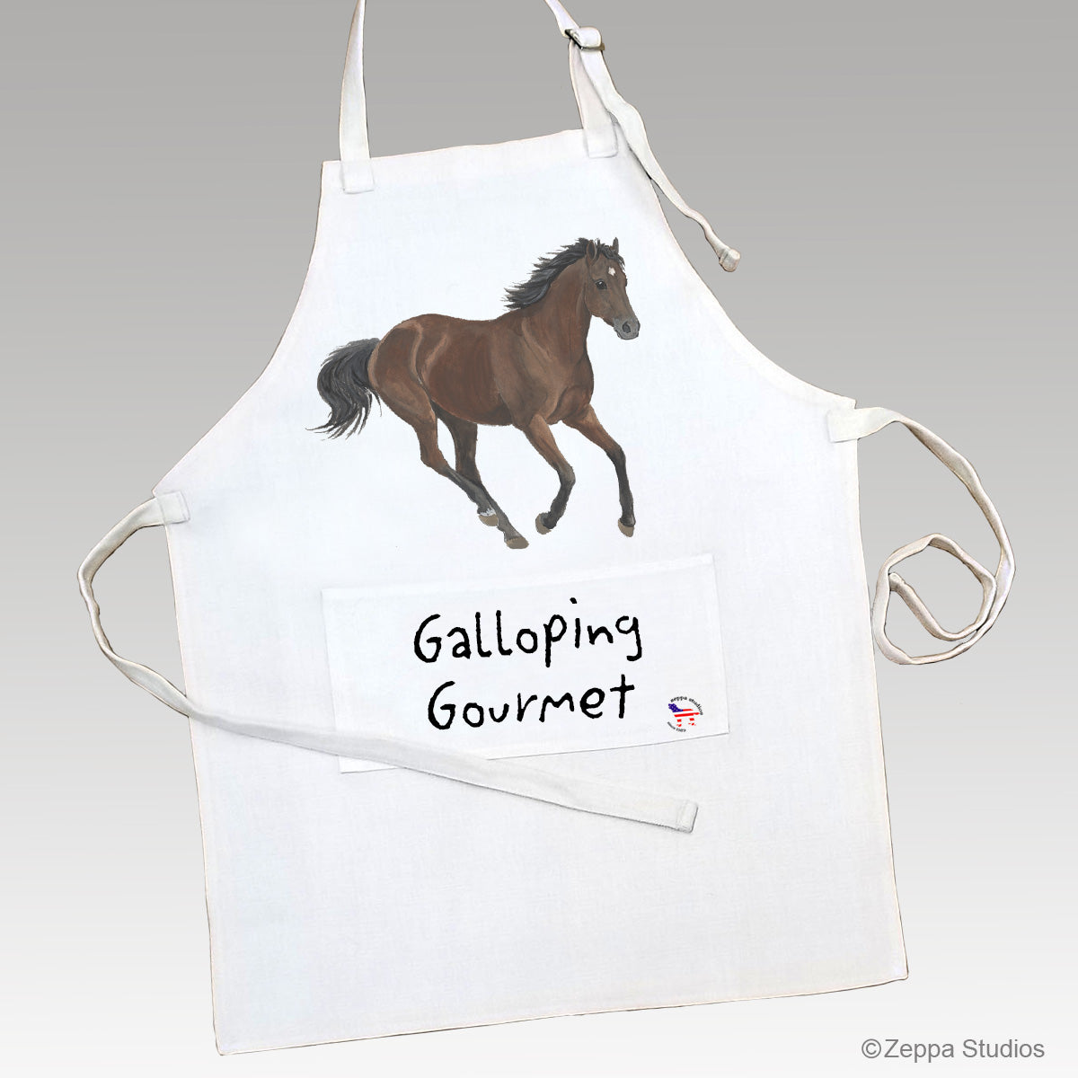 Thoroughbred Horse Linen Apron