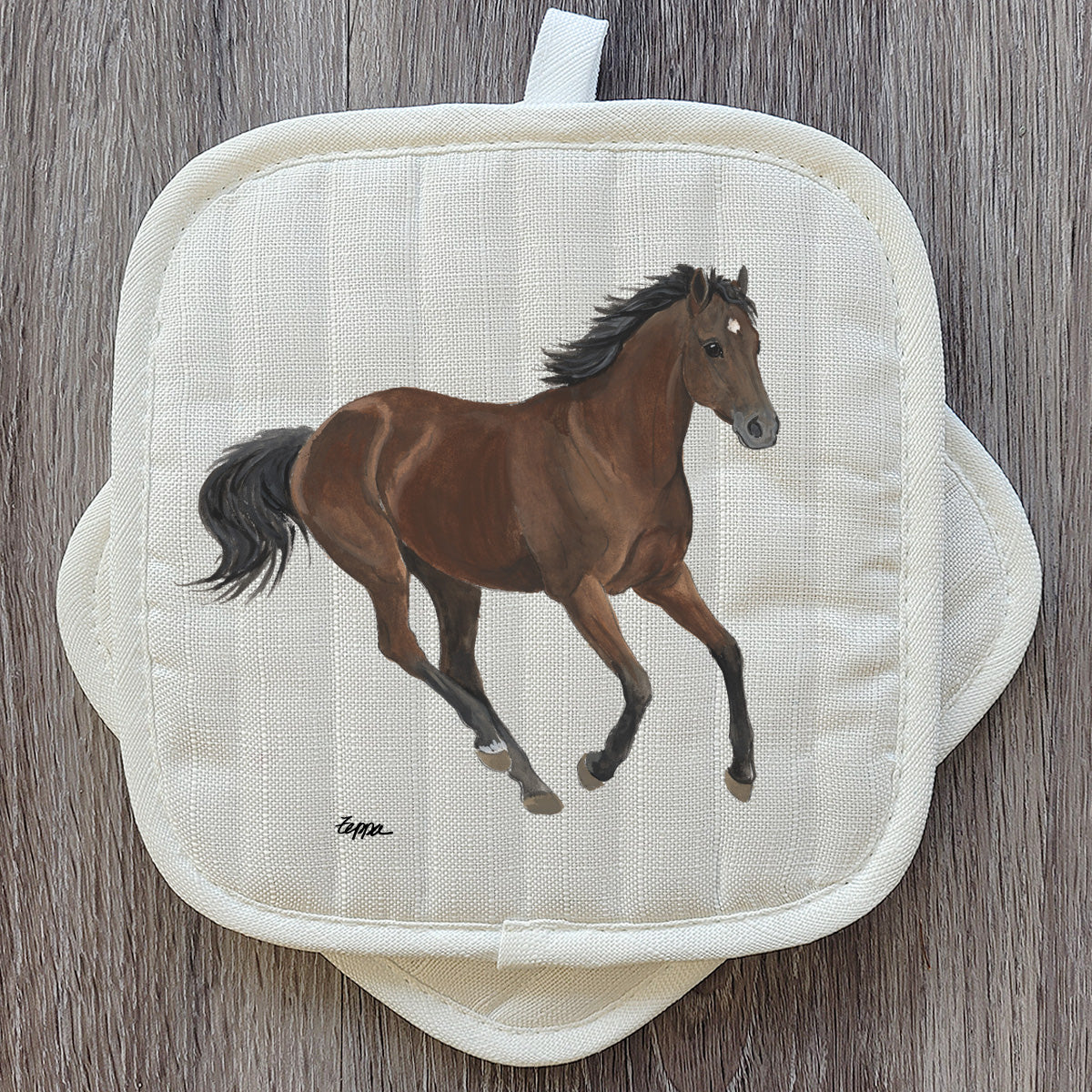 Thoroughbred Horse Pot Holder Set