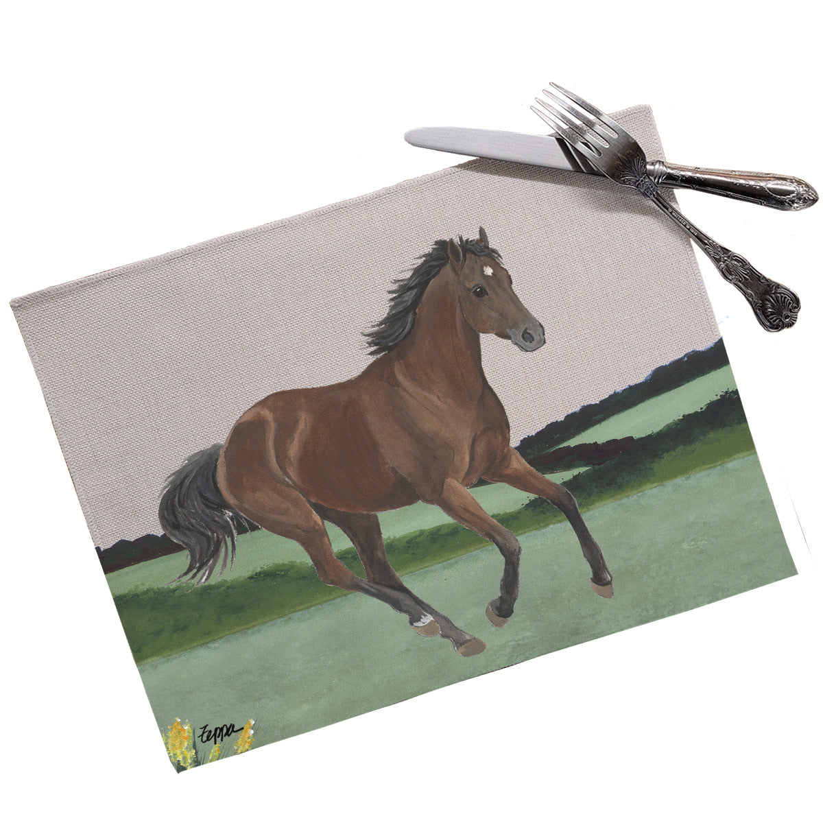 Thoroughbred Horse Linen Placemat