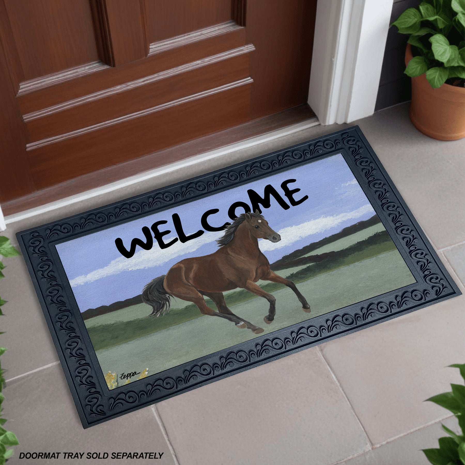 Thoroughbred Horse Welcome Mat