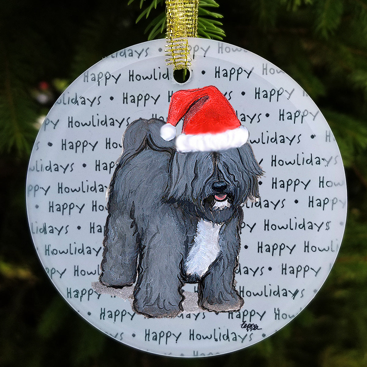 Tibetan Terrier Christmas Ornaments