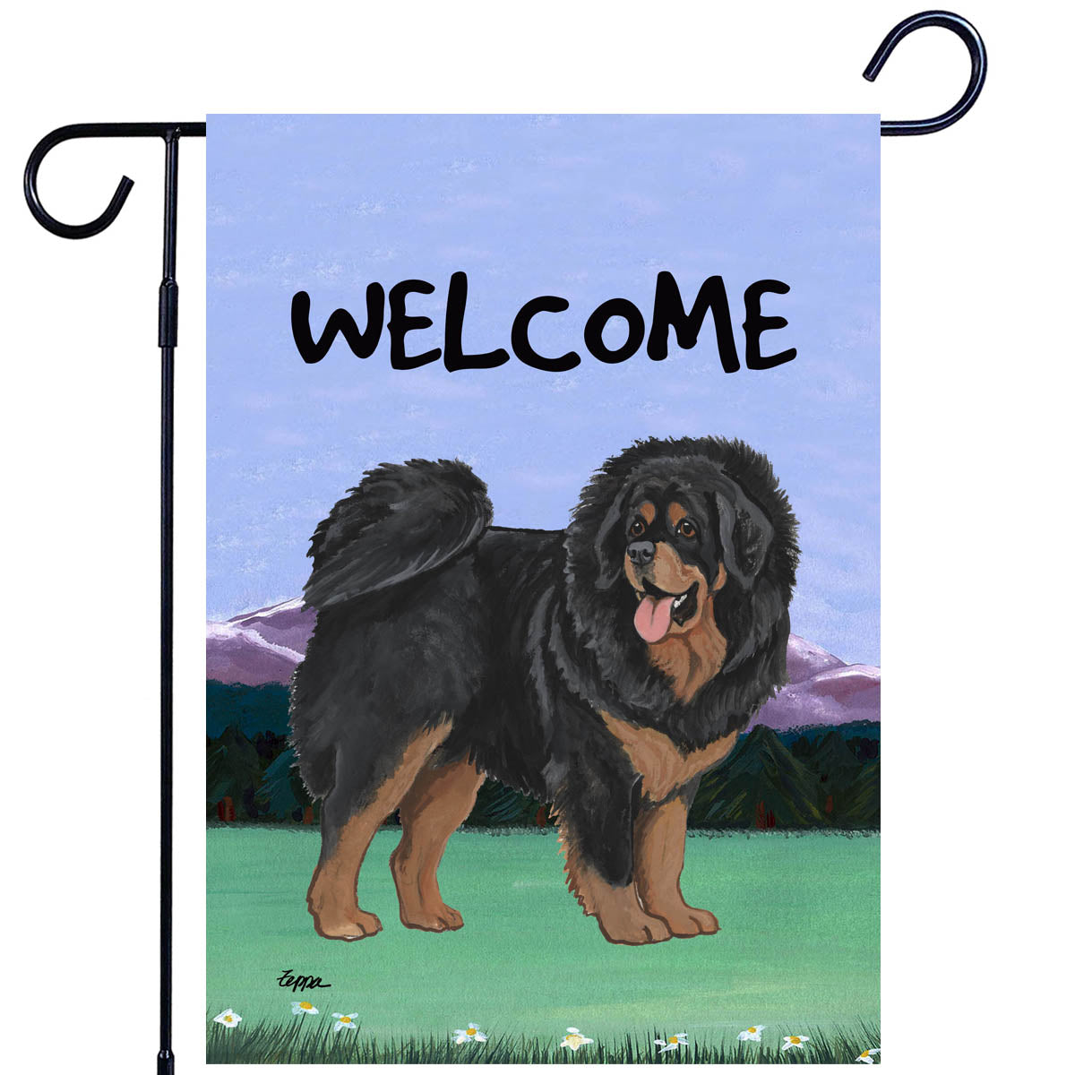 Tibetan Mastiff Welcome Garden Flag