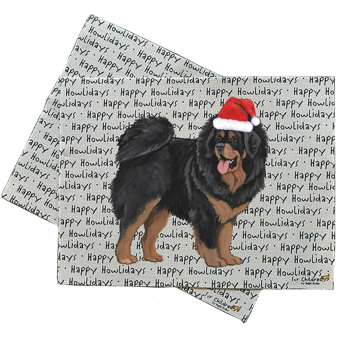 Tibetan Mastiff Howliday Placemats