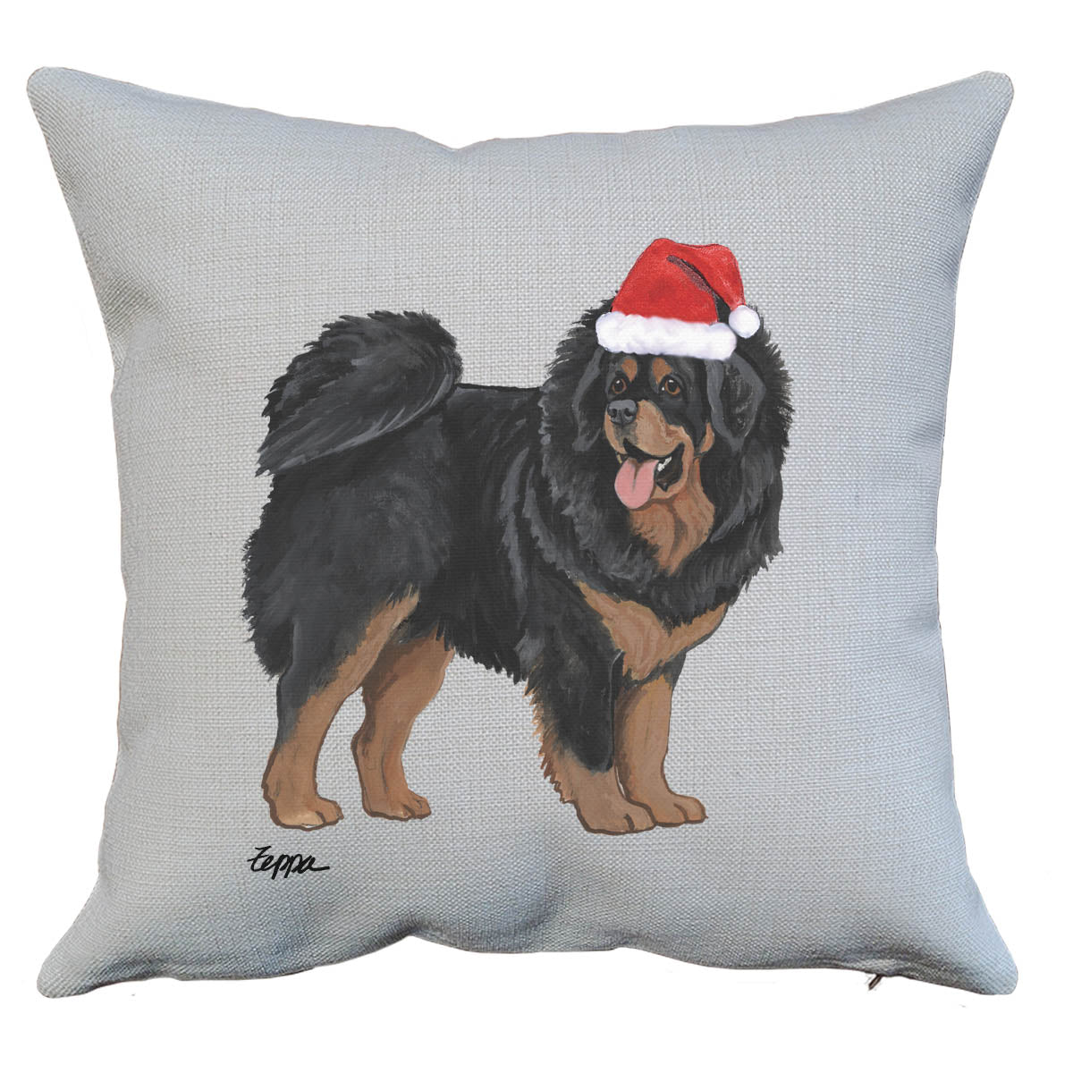 Tibetan Mastiff Santa Pillow