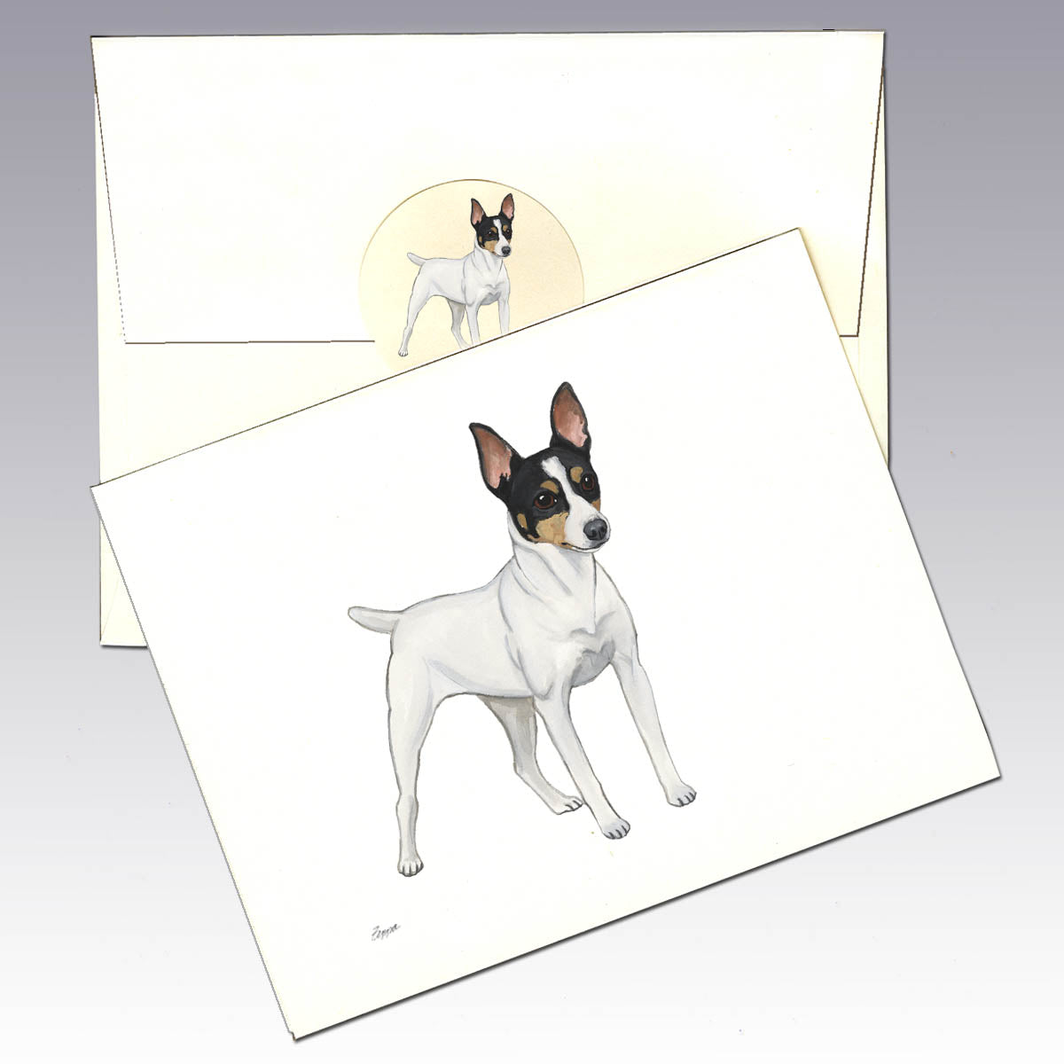 Toy Fox Terrier Design Note Cards