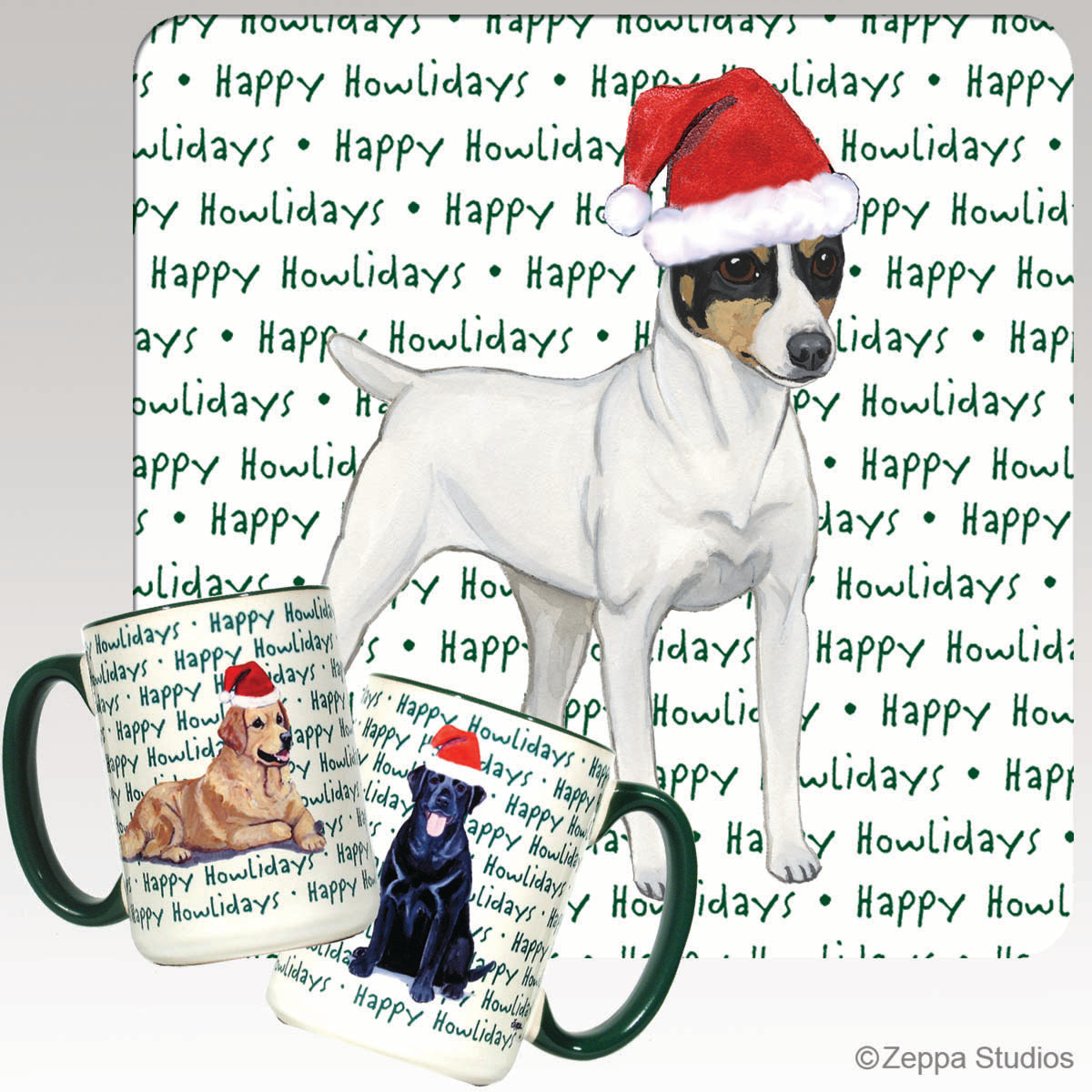Toy Fox Terrier Happy Howlidays Christmas Mug