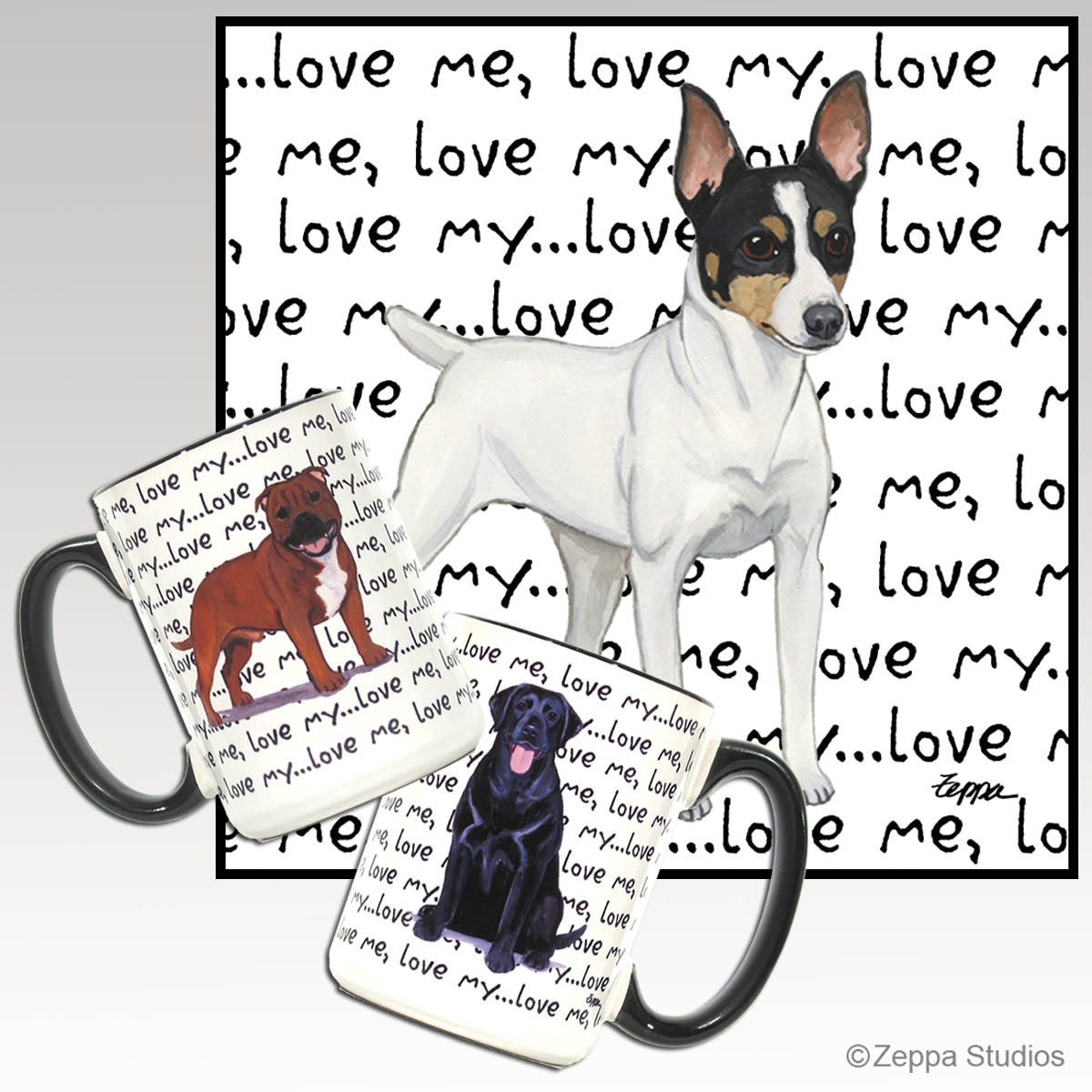 Toy Fox Terrier Love Me Mugs