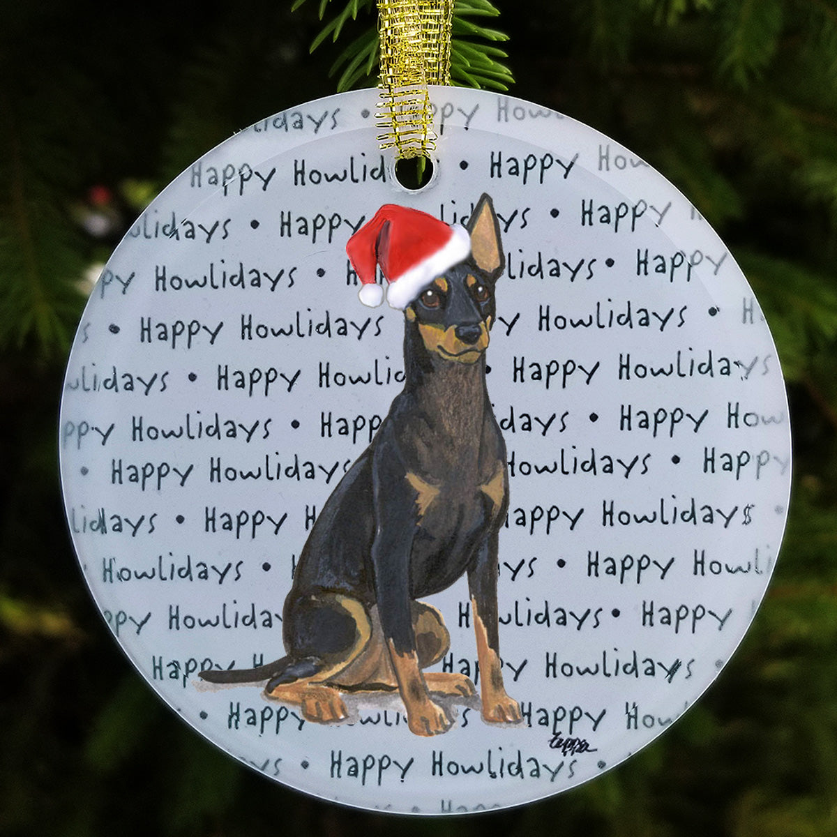Toy Manchester Terrier Christmas Ornaments