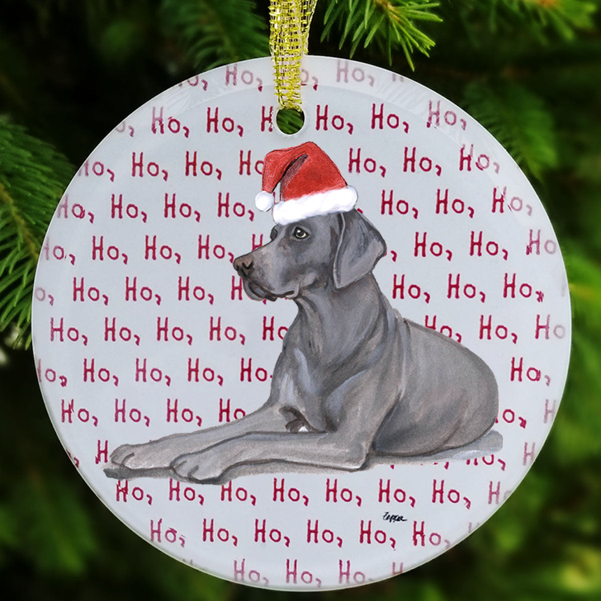 Weimaraner Christmas Ornaments
