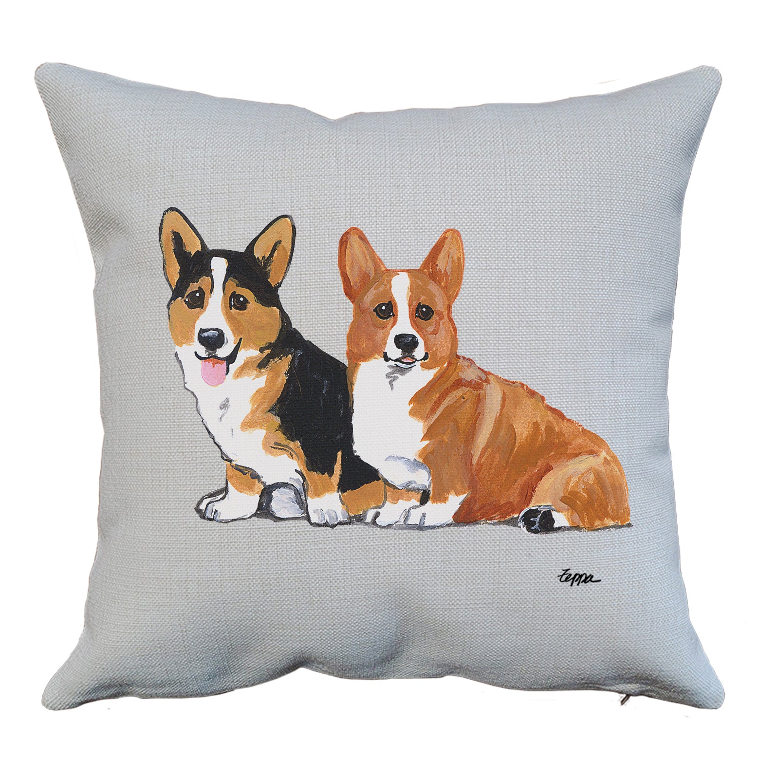 Pembroke Welsh Corgi Pair Throw Pillow