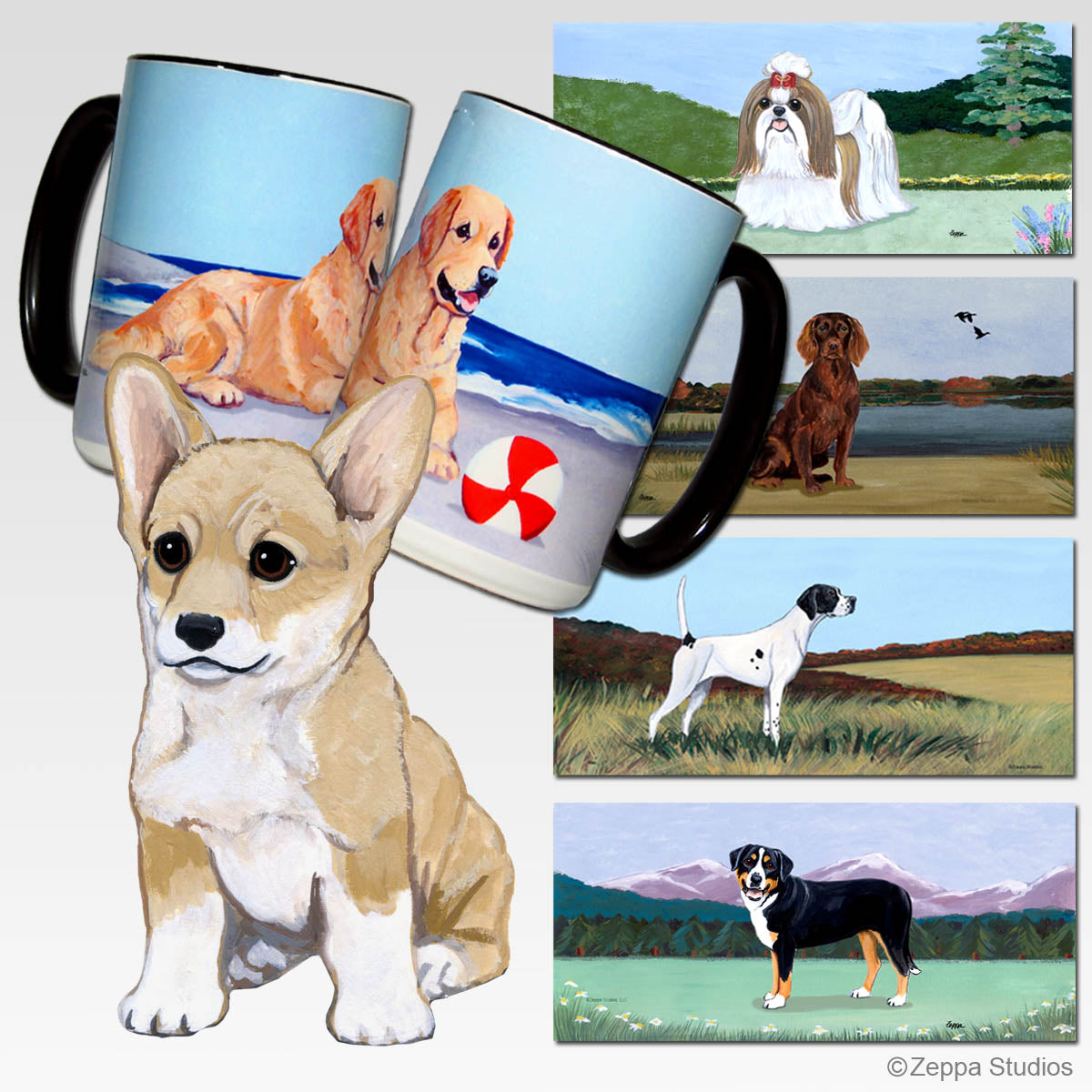 Pembroke Welsh Corgi Scenic Mug