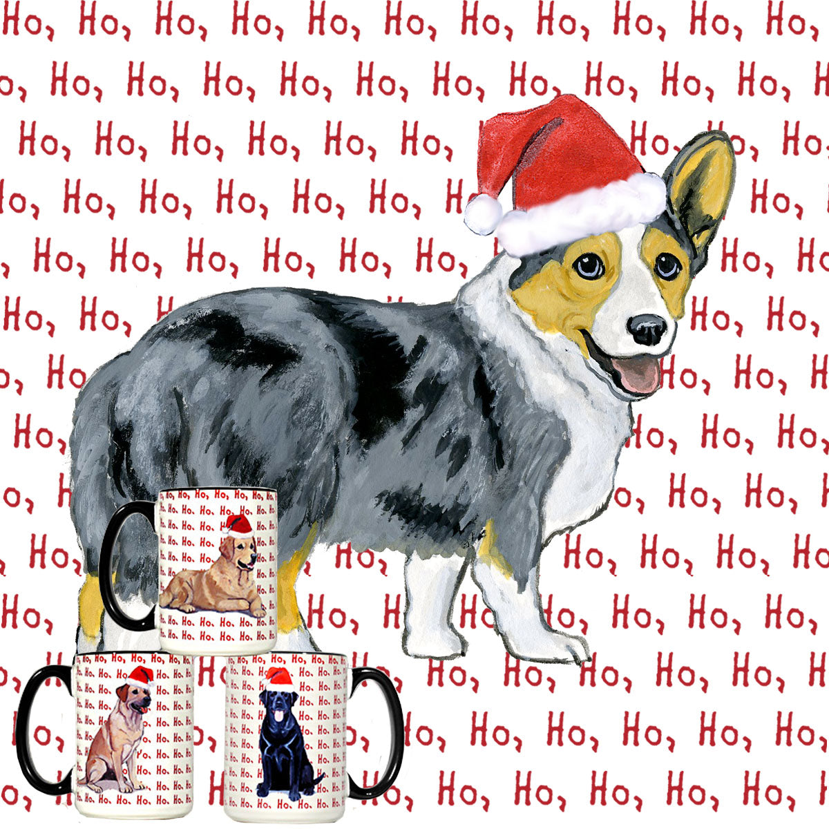 Cardigan Welsh Corgi Christmas Mugs