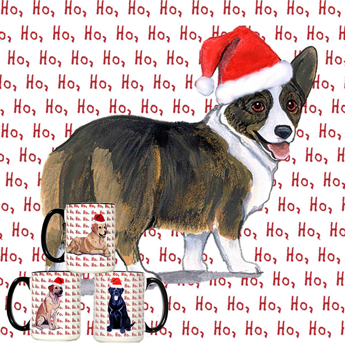 Cardigan Welsh Corgi Christmas Mugs