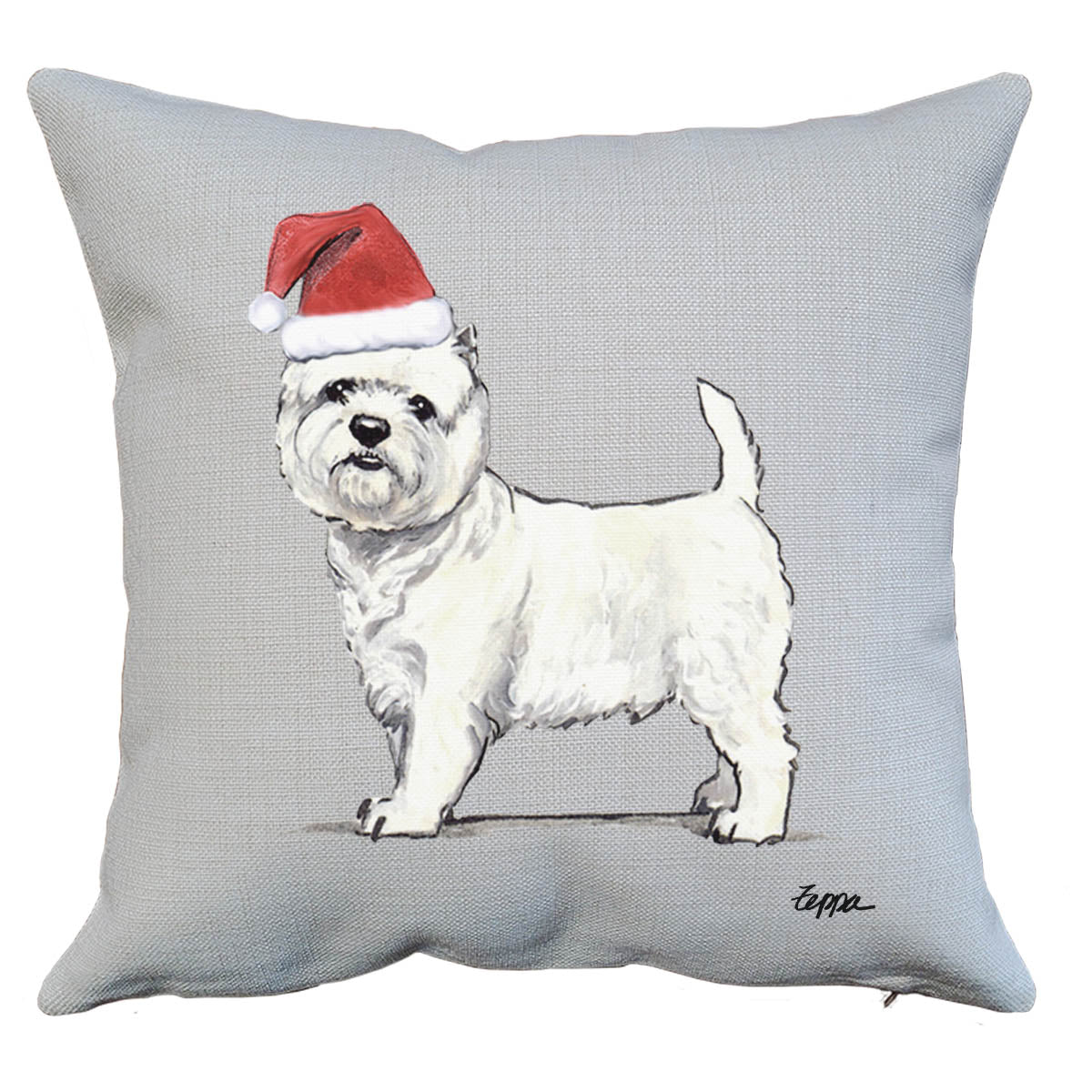 West Highland White Terrier Santa Pillow