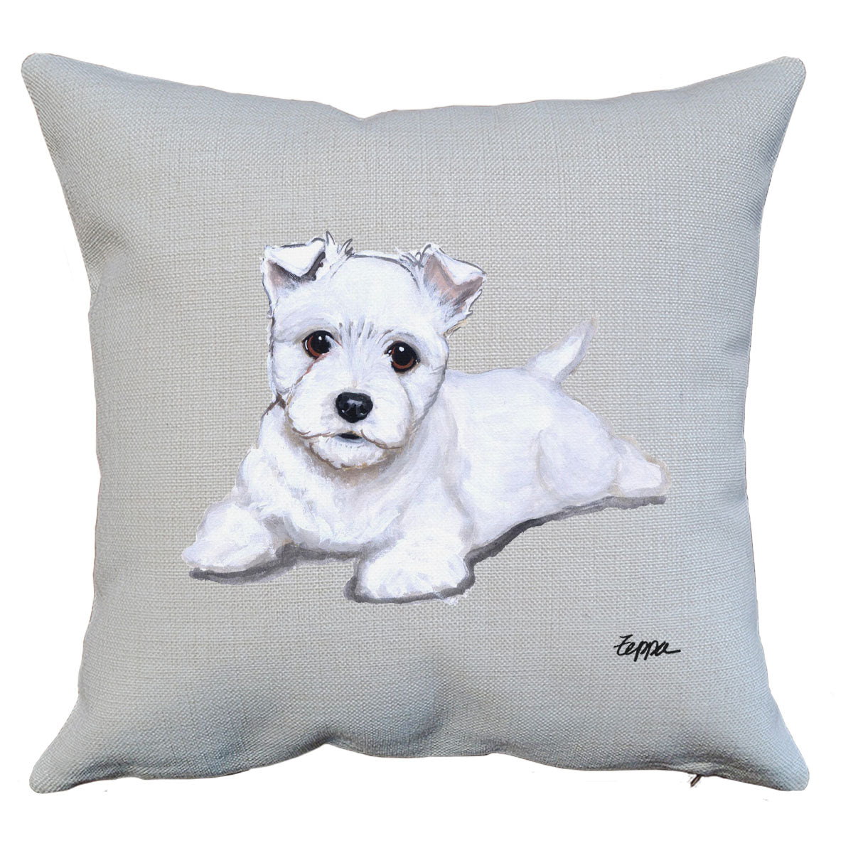 West Highland White Terrier Puppy Throw Pillow