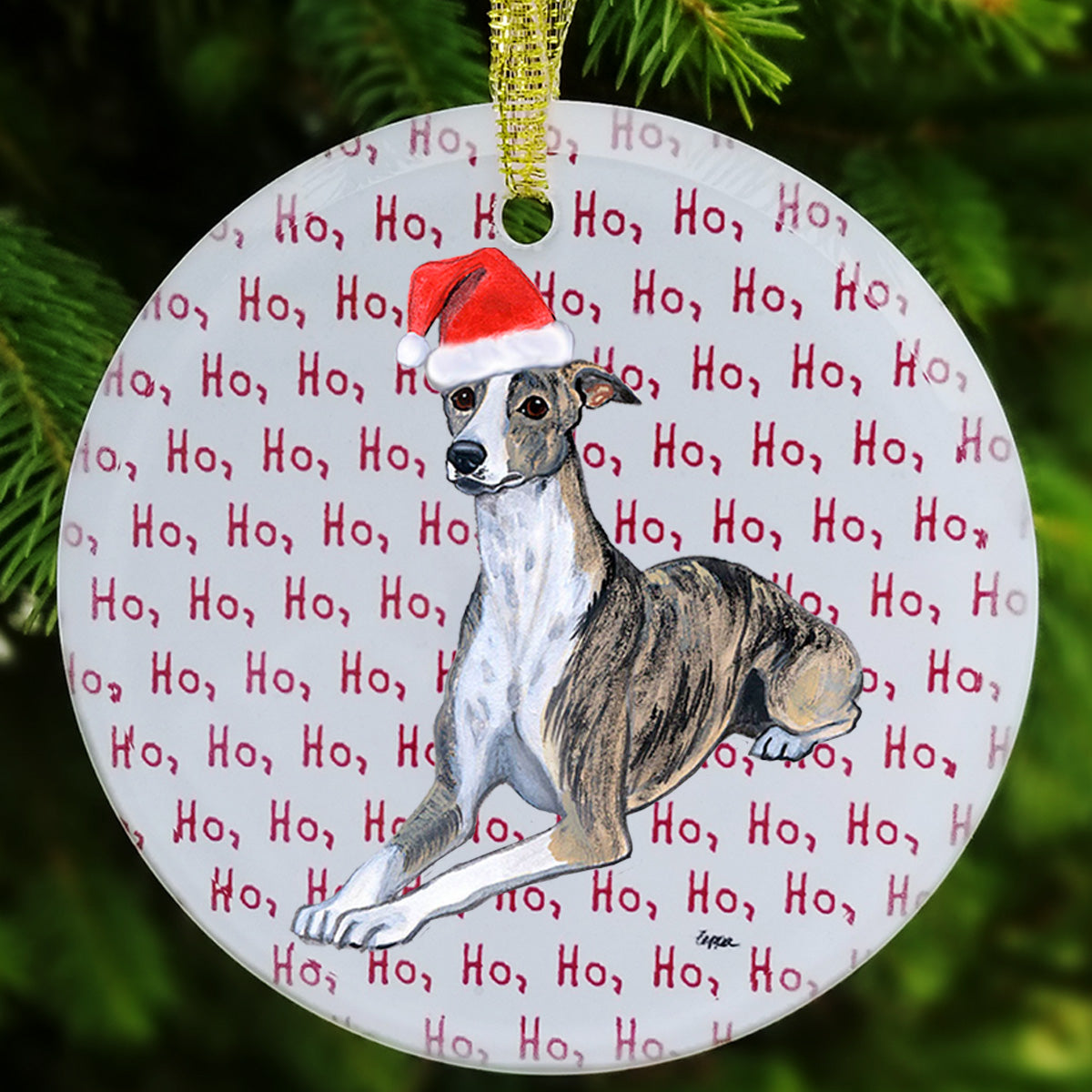 Whippet Christmas Ornaments