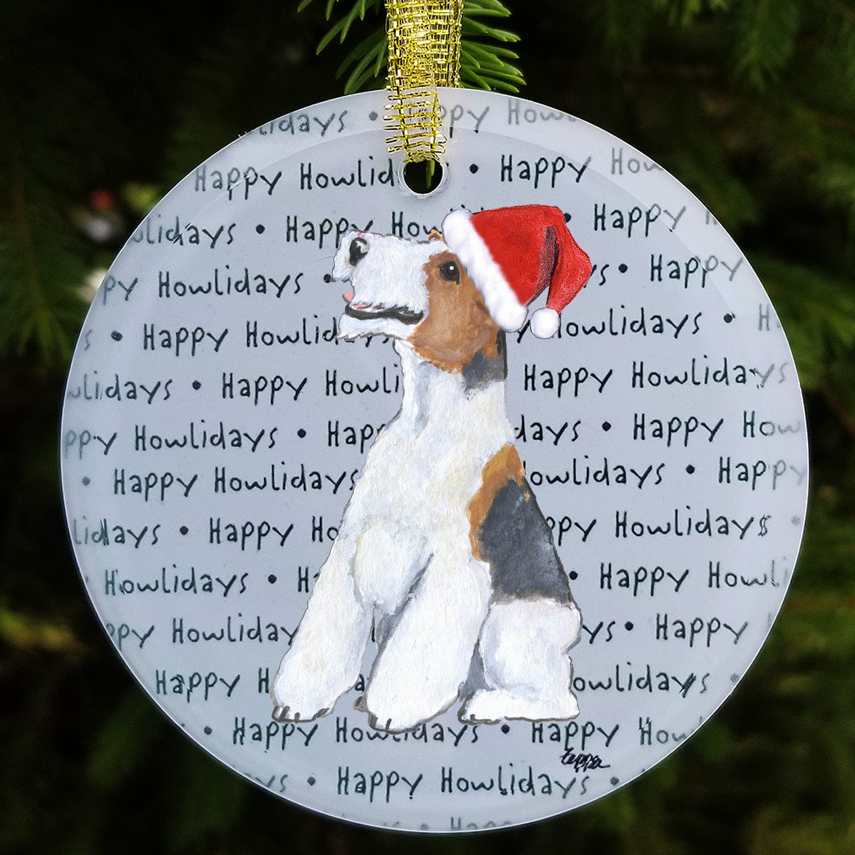 Wire Fox Terrier Christmas Ornaments