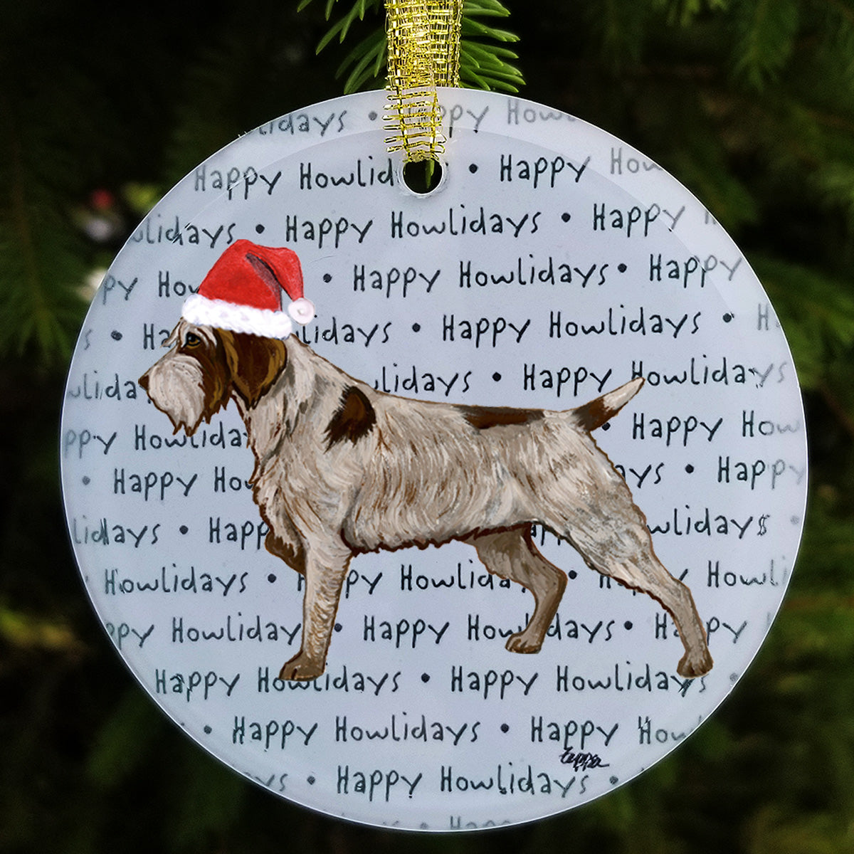 Wirehaired Pointing Griffon Christmas Ornaments