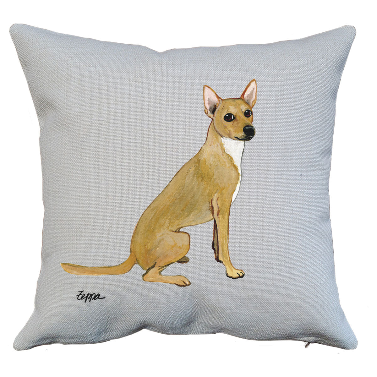 Coated Xoloitzcuintli Throw Pillow