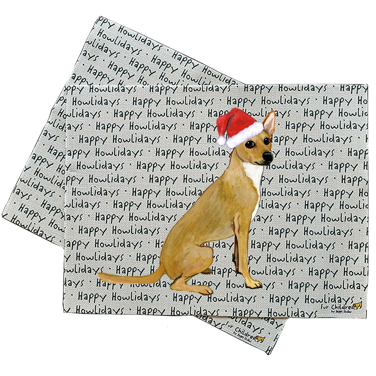 Coated Xoloitzcuintli Howliday Placemats