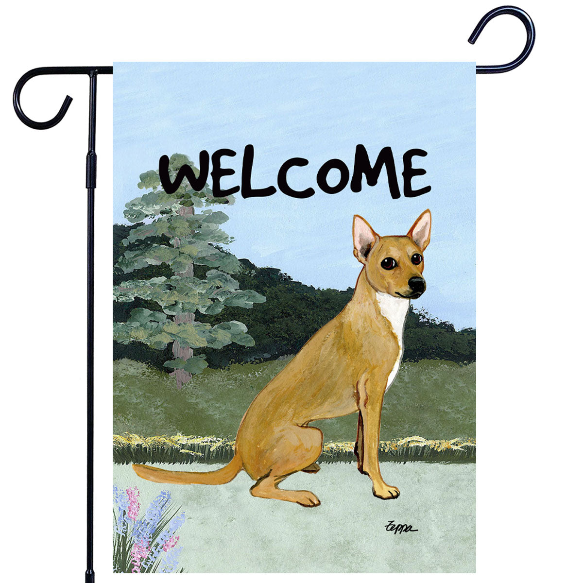 Coated Xoloitzcuintli Garden Flag