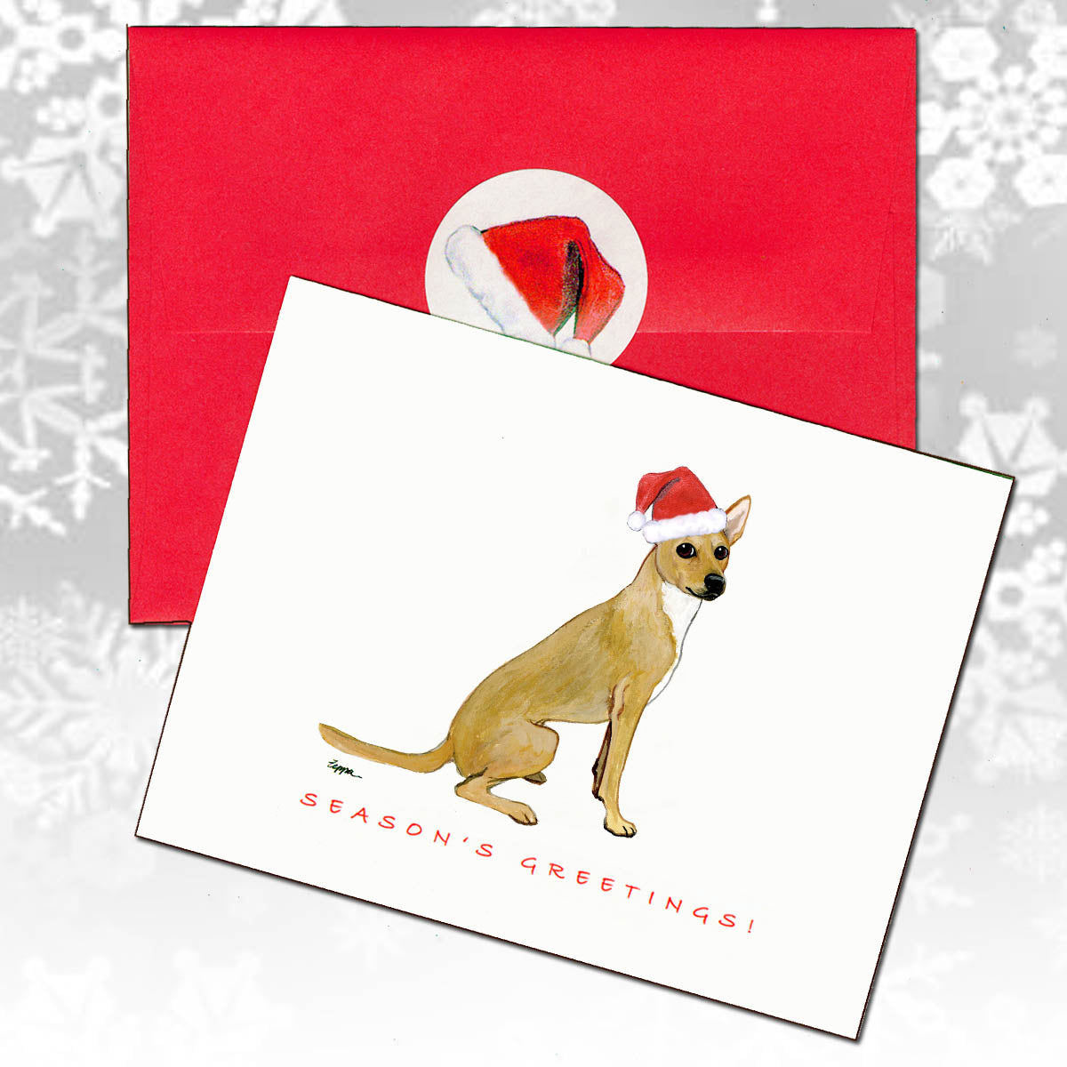 Coated Xoloitzcuintli Christmas Cards