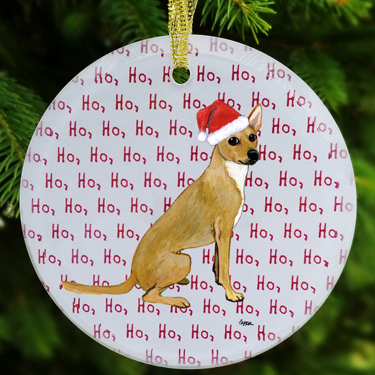 Coated Xoloitzcuintli Christmas Ornament