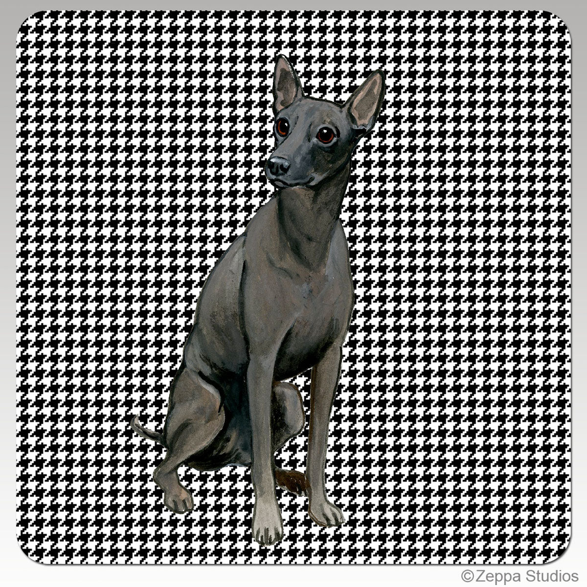 Xoloitzcuintli Houndzstooth Coasters