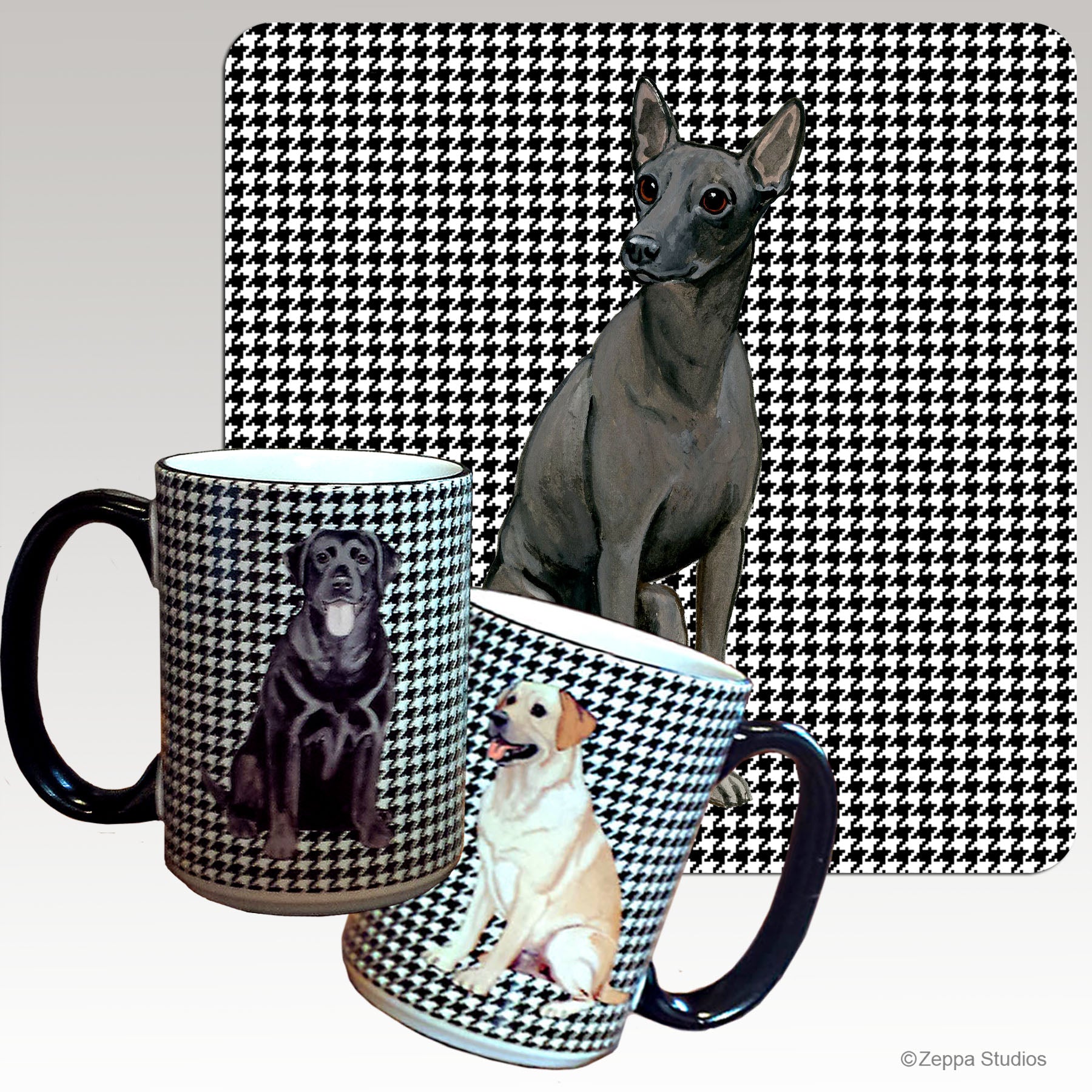 Xoloitzcuintli Houndzstooth Mug