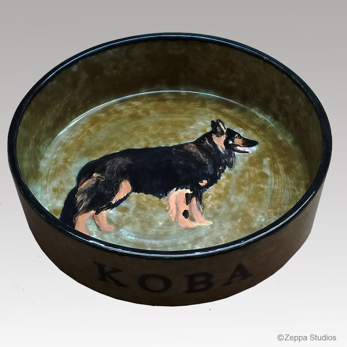 Custom Hand Painted Bowl From Photo - Rustic Red