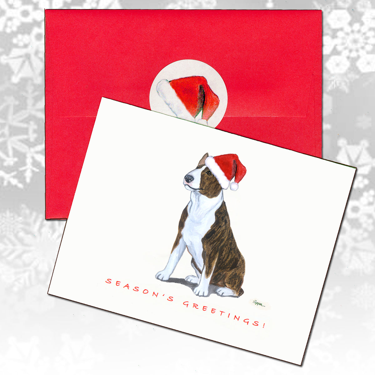 Bull Terrier Christmas Cards
