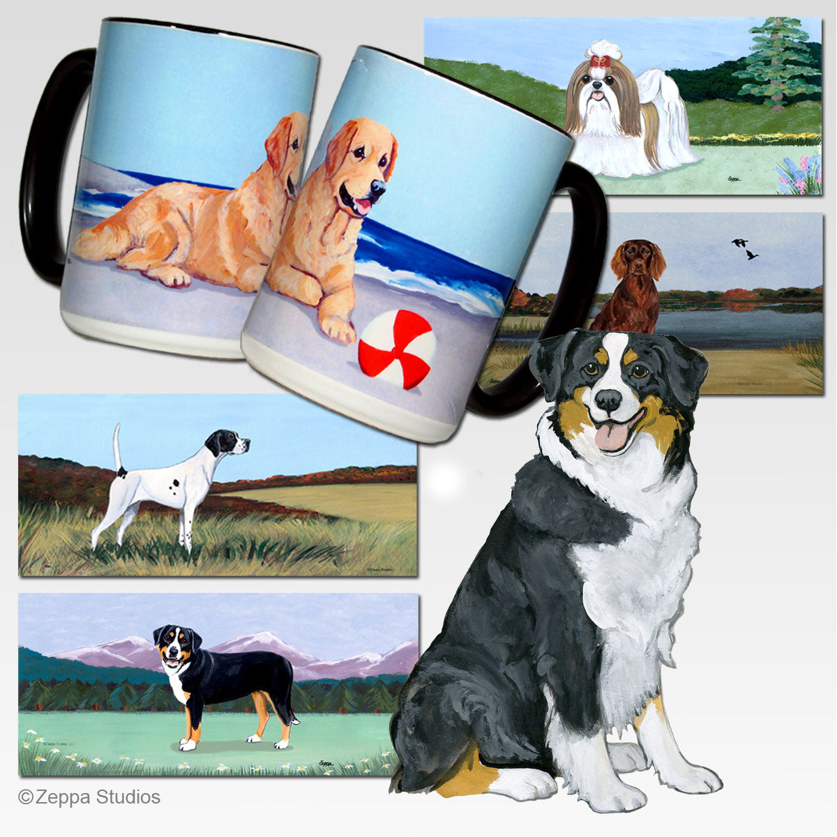 Australian Shepherd Scenic Mug – Zeppa Studios