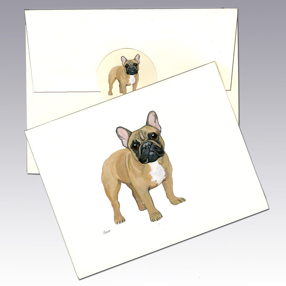 Fawn Frenchie Note Cards