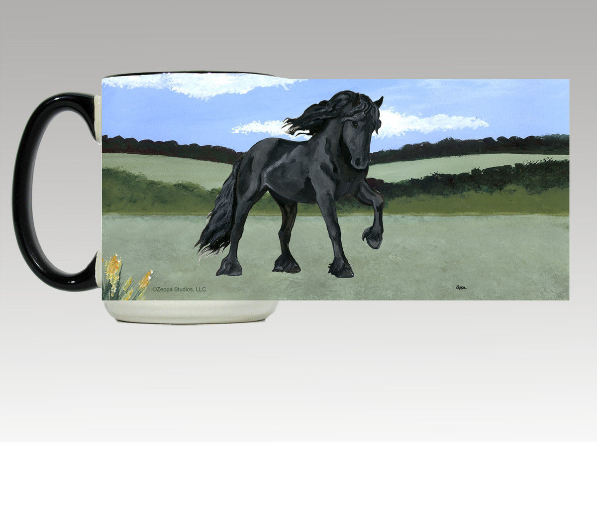 Friesian Horse Scenic Mug
