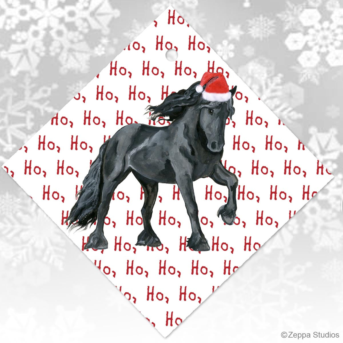 Friesian Horse Christmas Ornaments