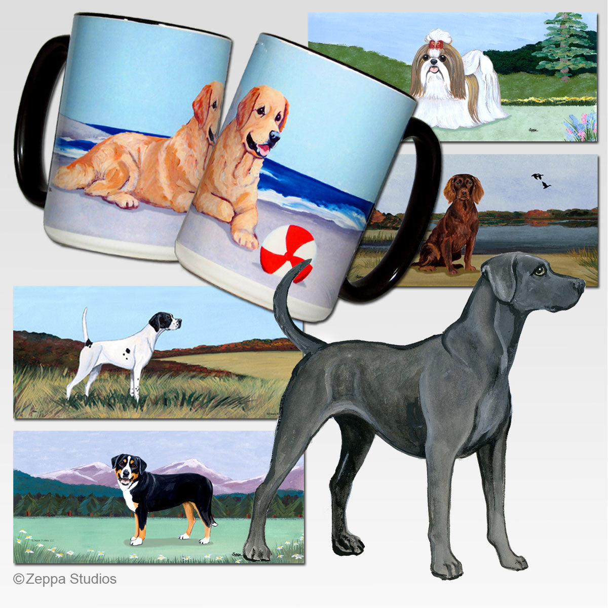 Lacy Dog Scenic Mug
