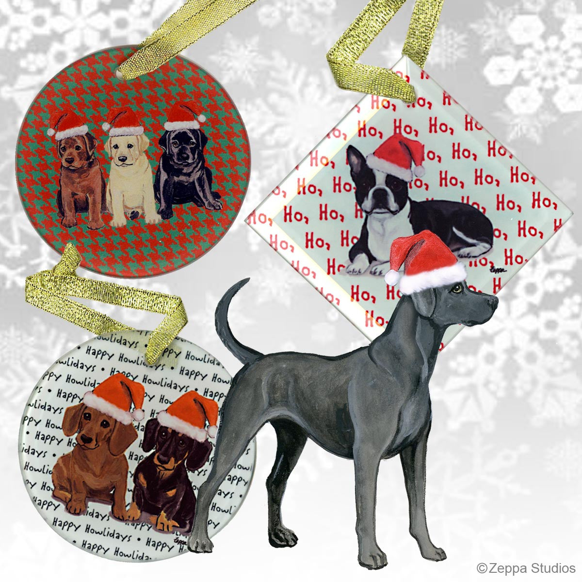 Lacy Dog Christmas Ornament