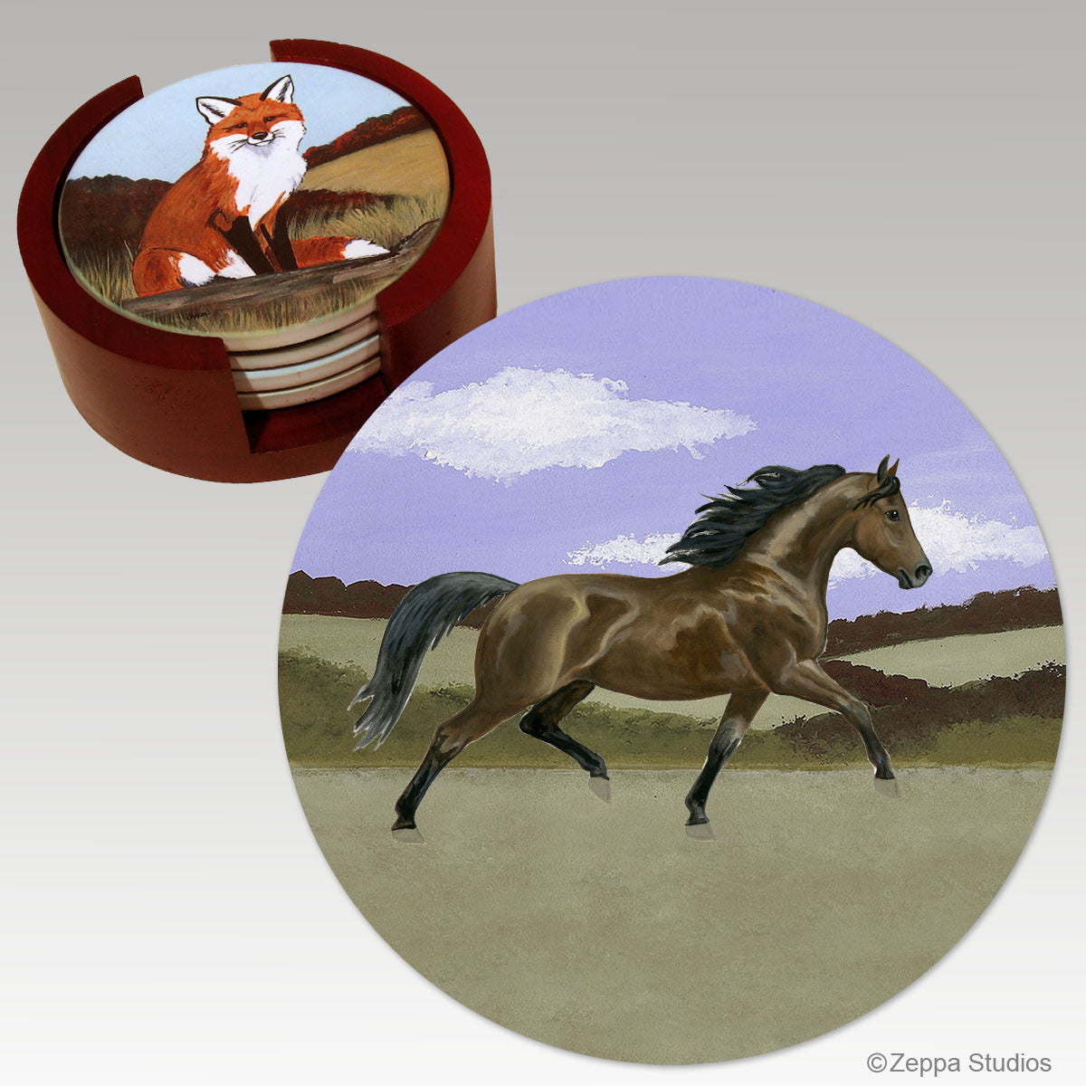 Morgan Horse Bisque Coaster Set