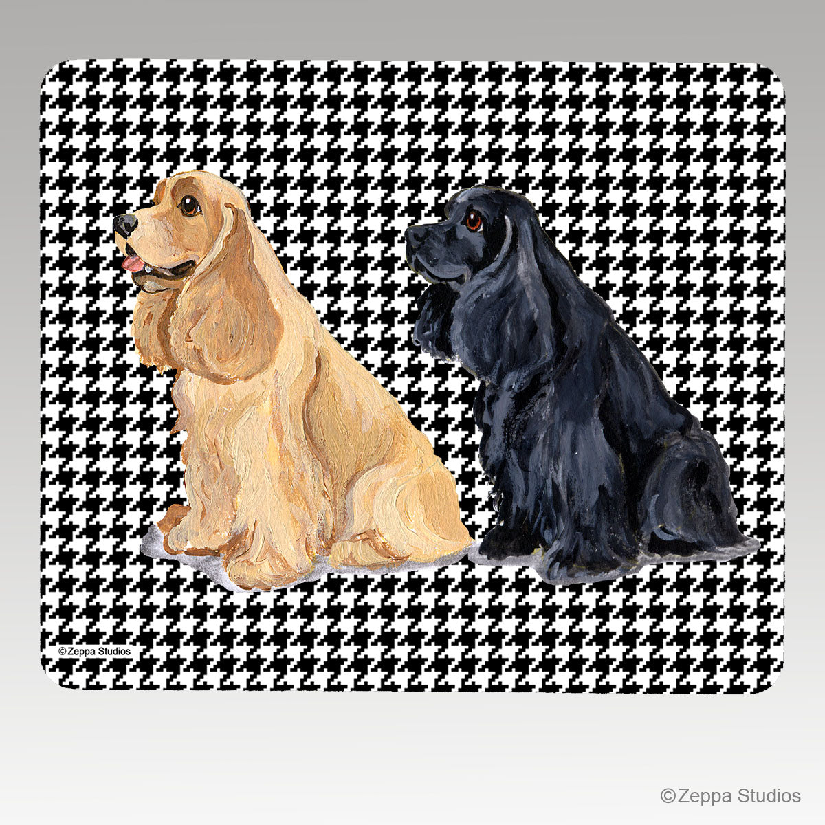 American Cocker Spaniel Houndstooth Mouse Pad