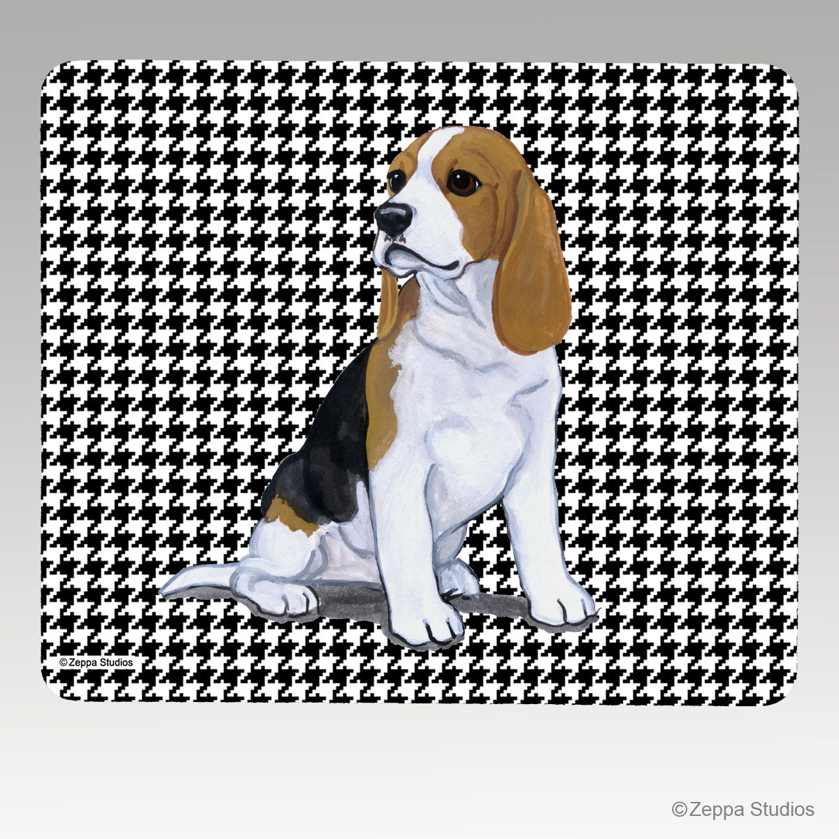 Beagle Houndstooth Mouse Pad