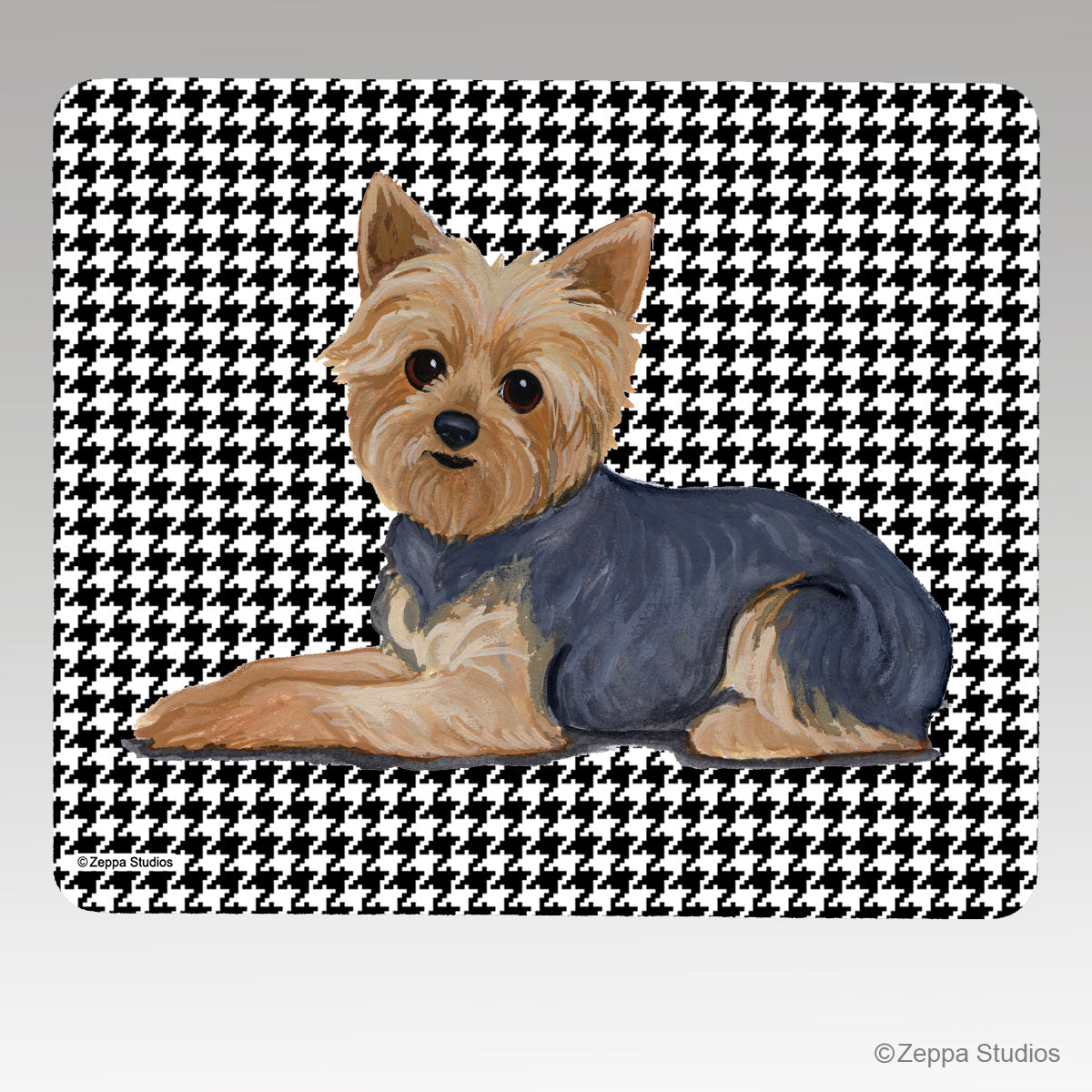 Yorkshire Terrier Houndstooth Mouse Pad