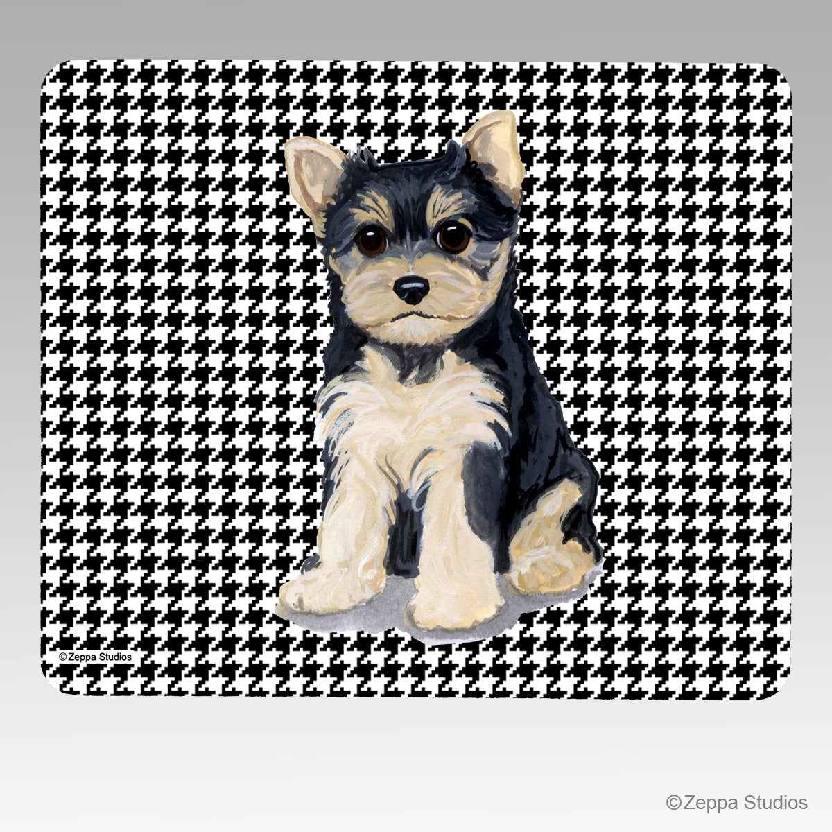Yorkshire Terrier Houndstooth Mouse Pad