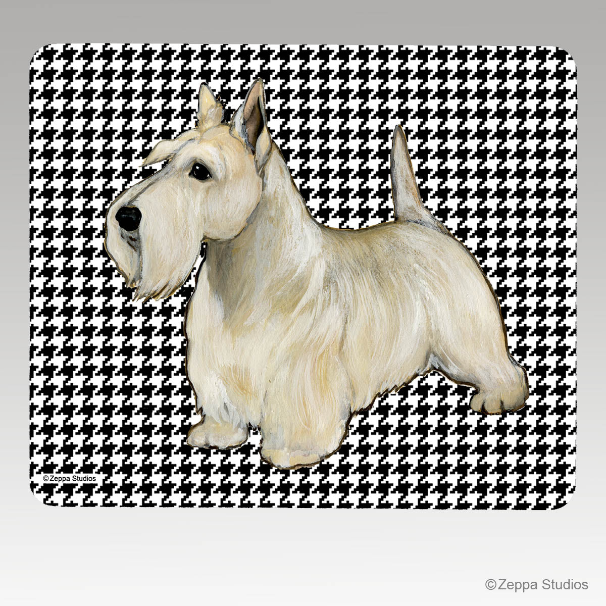 Scottish Terrier Houndstooth Mouse Pad