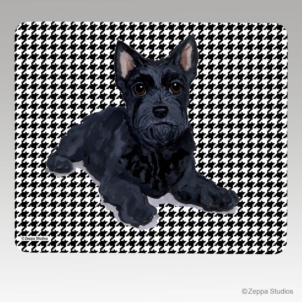 Scottish Terrier Houndstooth Mouse Pad