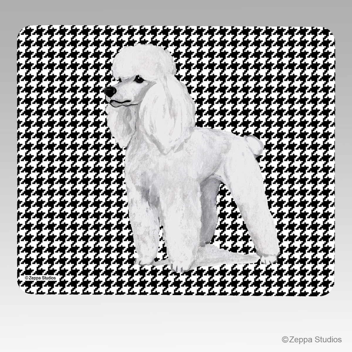 Poodle Houndstooth Mouse Pads