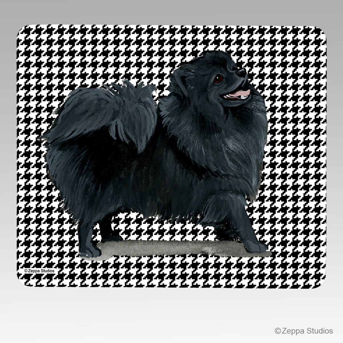 Pomeranian Houndstooth Mouse Pad