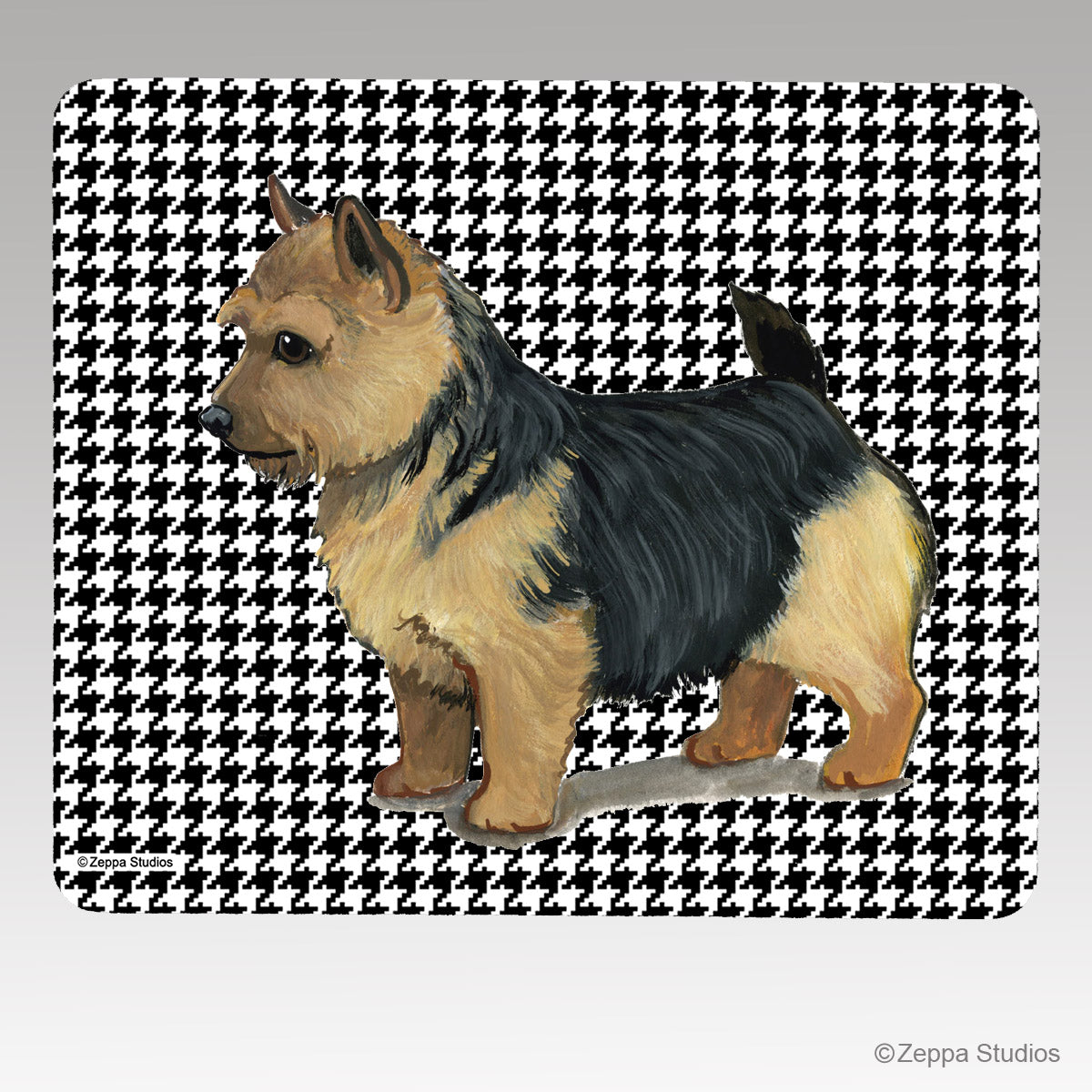 Norwich Terrier Houndstooth Mouse Pad