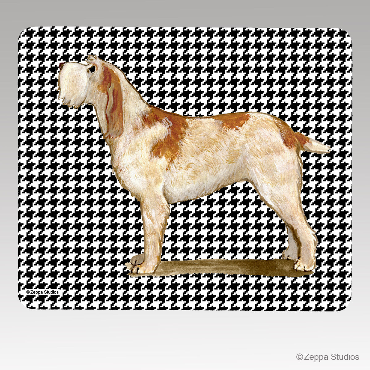 Italian Spinone Houndstooth Mouse Pad